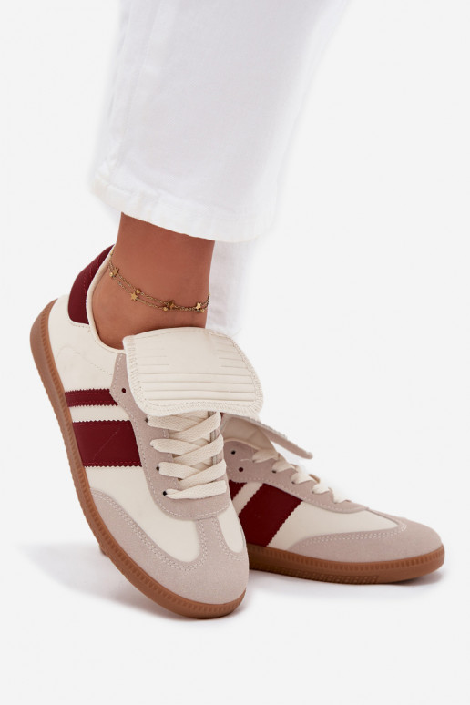 Sellel ondal Sneakers tüüpi jalanõud Pealiste omadINysisseiniętym Językiem bordoo-värvi Ardira