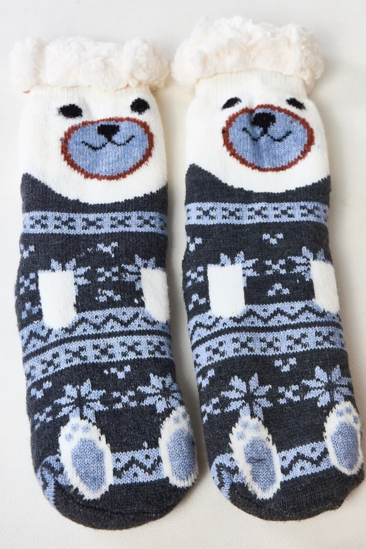 Grafiitvärvi sokid karusnahaga Lotis