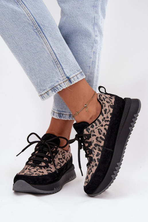seemisnakhsed voodriga Sneakers tüüpi jalanõud Pealiste omad platvormiga Vinceza 66836 leopardimustriga msuud seemisnakhsed voodriga Sneakers tüüpi jalanõud Pealiste omad platvormiga Vinceza 66836 leopardimustriga msuud