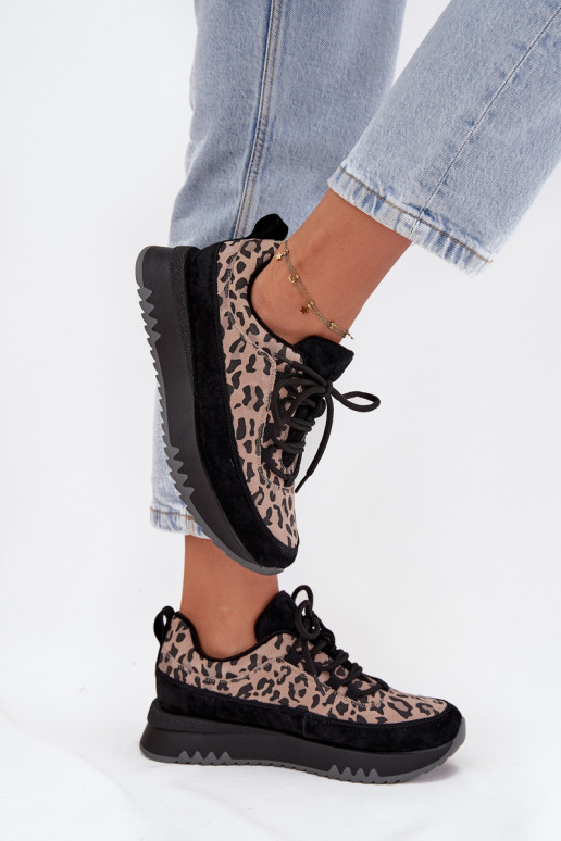 seemisnakhsed voodriga Sneakers tüüpi jalanõud Pealiste omad platvormiga Vinceza 66836 leopardimustriga msuud seemisnakhsed voodriga Sneakers tüüpi jalanõud Pealiste omad platvormiga Vinceza 66836 leopardimustriga msuud
