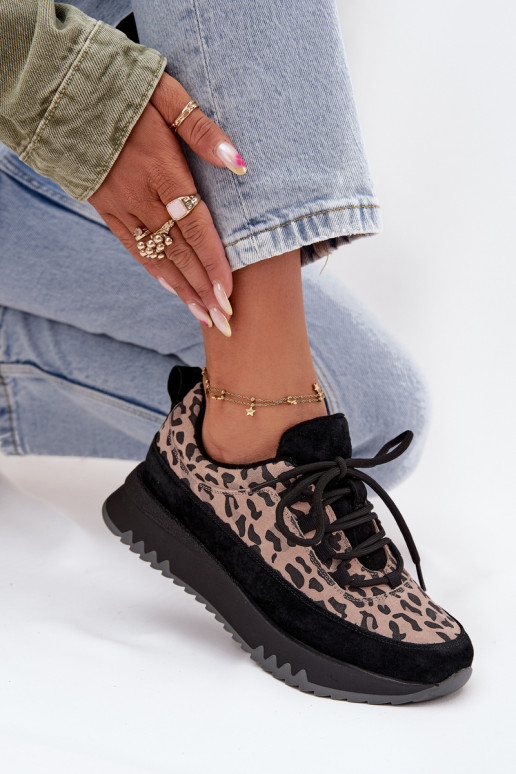 seemisnakhsed voodriga Sneakers tüüpi jalanõud Pealiste omad platvormiga Vinceza 66836 leopardimustriga msuud seemisnakhsed voodriga Sneakers tüüpi jalanõud Pealiste omad platvormiga Vinceza 66836 leopardimustriga msuud