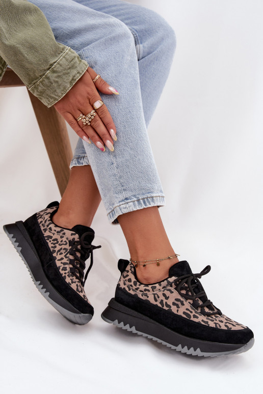 seemisnakhsed voodriga Sneakers tüüpi jalanõud Pealiste omad platvormiga Vinceza 66836 leopardimustriga msuud seemisnakhsed voodriga Sneakers tüüpi jalanõud Pealiste omad platvormiga Vinceza 66836 leopardimustriga msuud