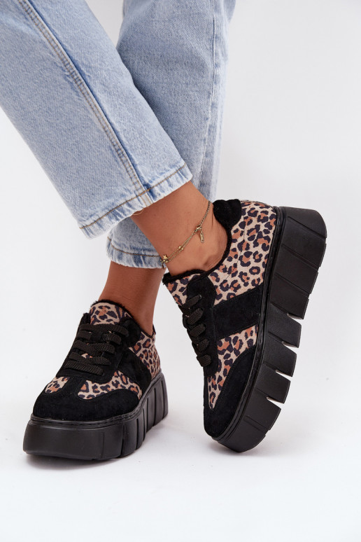 seemisnakhsed voodriga Sneakers tüüpi jalanõud Pealiste omad platvormiga Vinceza 66841 leopardimustriga msuud seemisnakhsed voodriga Sneakers tüüpi jalanõud Pealiste omad platvormiga Vinceza 66841 leopardimustriga msuud