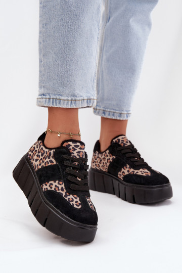 seemisnakhsed voodriga Sneakers tüüpi jalanõud Pealiste omad platvormiga Vinceza 66841 leopardimustriga msuud 2