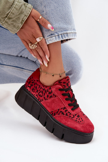 seemisnakhsed voodriga Sneakers tüüpi jalanõud Pealiste omad platvormiga Vinceza 66841 leopardimustriga runased