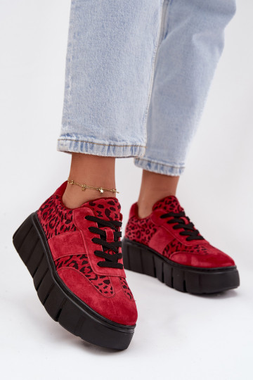 seemisnakhsed voodriga Sneakers tüüpi jalanõud Pealiste omad platvormiga Vinceza 66841 leopardimustriga runased 2