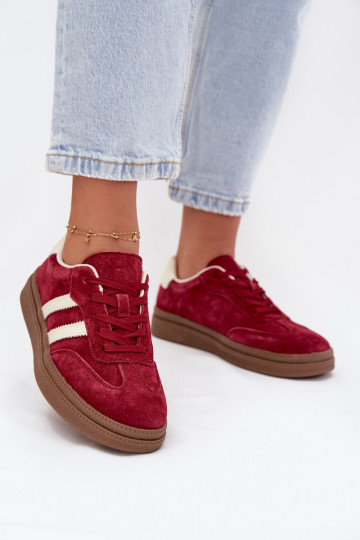 Sneakers tüüpi jalanõud Pealiste omad seemisnakhsed platvormiga bordoo-värvi Sylviona 2