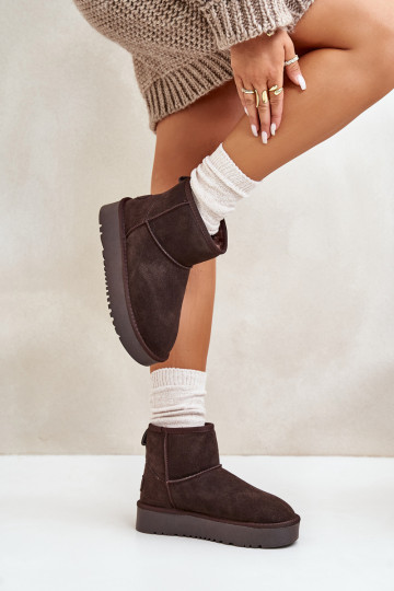 Pealhk seemisnakhsed nööpidega lumesaapad platvormiga Kuubiku jaoks pruunid värvi Rianaella 2