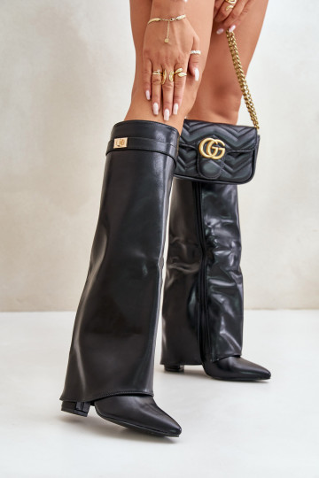 naiste pika säärega saapad Eko PealhkINysisseiniętą Cholesisseką kõrge jämeda kontsaga msuud Avamora 2