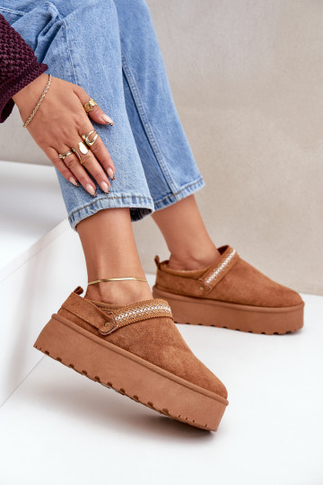 nööpidega lumesaapad Koos Ornate Haftem pruunid värvi Selithria