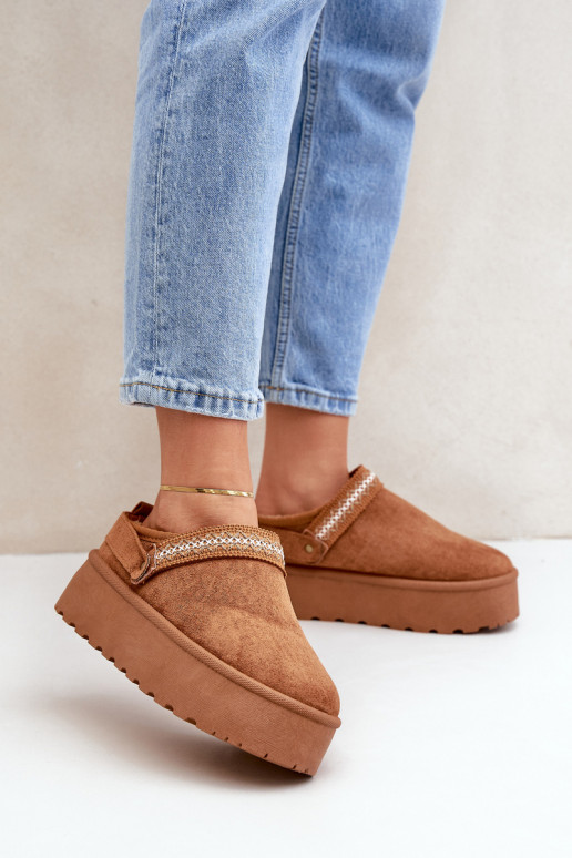 nööpidega lumesaapad Koos Ornate Haftem pruunid värvi Selithria