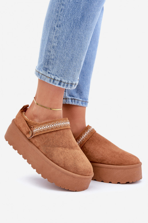 nööpidega lumesaapad Koos Ornate Haftem pruunid värvi Selithria