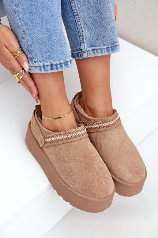 nööpidega lumesaapad Koos Ornate Haftem beeži värvi Selithria