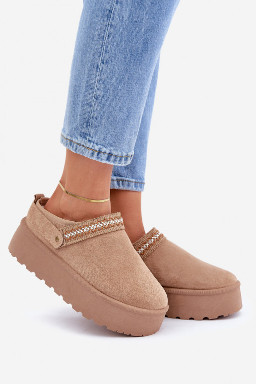 nööpidega lumesaapad Koos Ornate Haftem beeži värvi Selithria