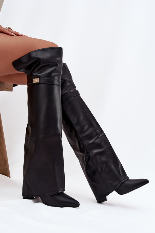 voodriga pika säärega saapadINysisseiniętą Cholesisseką Põlve jaoks Obcas Słupek msuud Serelle