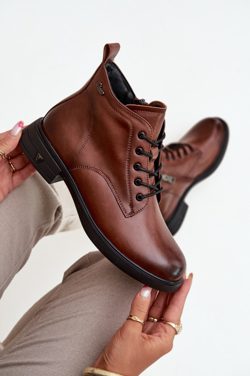 voodriga Pealhk Pealiste poolsaapad Sellel ondala kontsaga Vinceza 39953 pruunid värvi