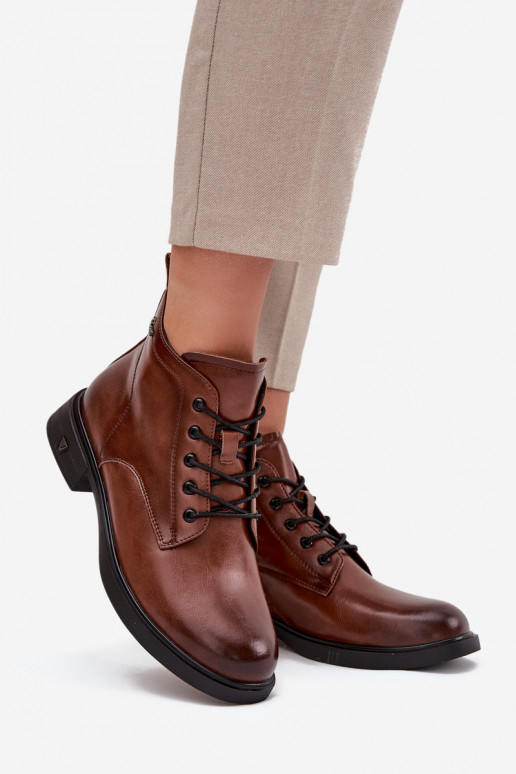 voodriga Pealhk Pealiste poolsaapad Sellel ondala kontsaga Vinceza 39953 pruunid värvi