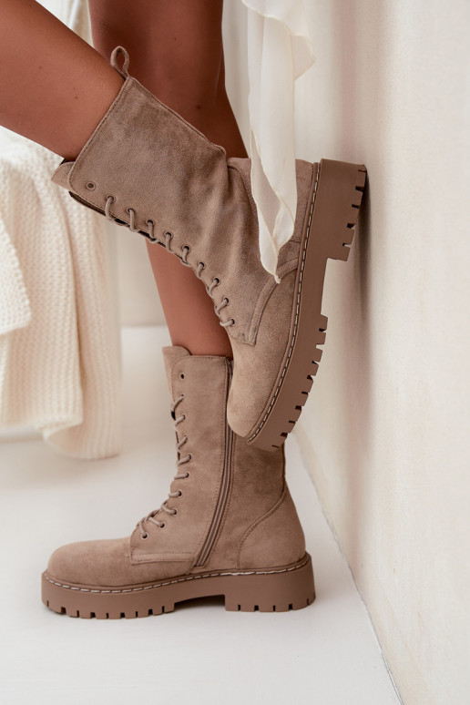 saapad Pealiste omad voodriga Khakivärvi Sellel onrvielle