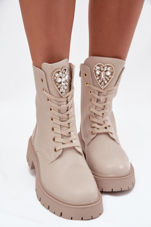 saapad Pealiste omad kristallidega Peal Języku Elevandiluu värvi Rosira