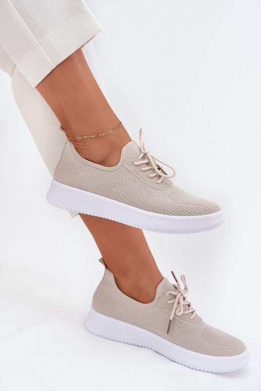 Riidest Slip-on spordijalatsid platvormiga Pealiste omad beeži värvi Kalyra Riidest Slip-on spordijalatsid platvormiga Pealiste omad beeži värvi Kalyra