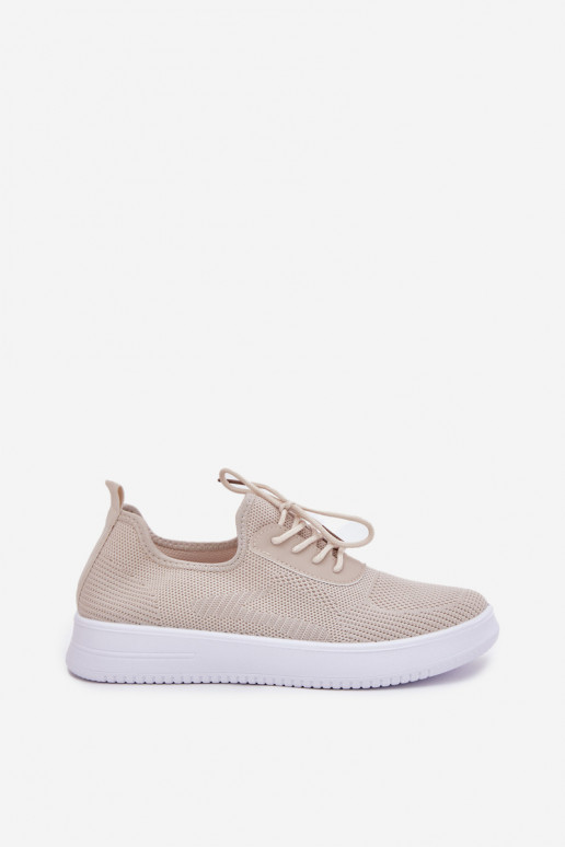 Riidest Slip-on spordijalatsid platvormiga Pealiste omad beeži värvi Kalyra Riidest Slip-on spordijalatsid platvormiga Pealiste omad beeži värvi Kalyra