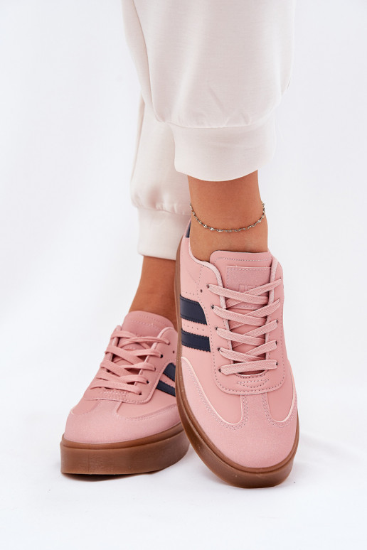Sneakers tüüpi jalanõud Pealiste omad platvormiga eko-nahast Tumeroosad värvi Ediriella Sneakers tüüpi jalanõud Pealiste omad platvormiga eko-nahast Tumeroosad värvi Ediriella