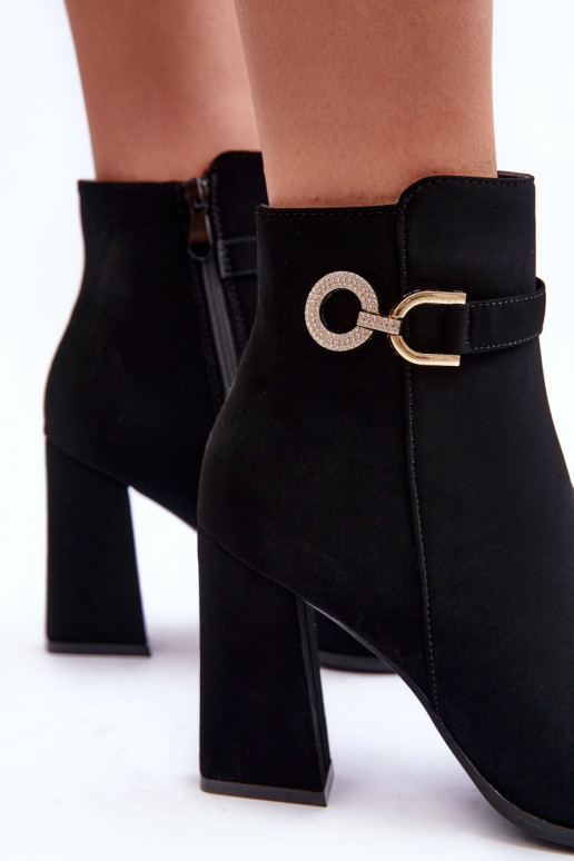 Pealhk Pealiste poolsaapad kõrge jämeda kontsaga kaunistustega msuud Lymall Pealhk Pealiste poolsaapad kõrge jämeda kontsaga kaunistustega msuud Lymall