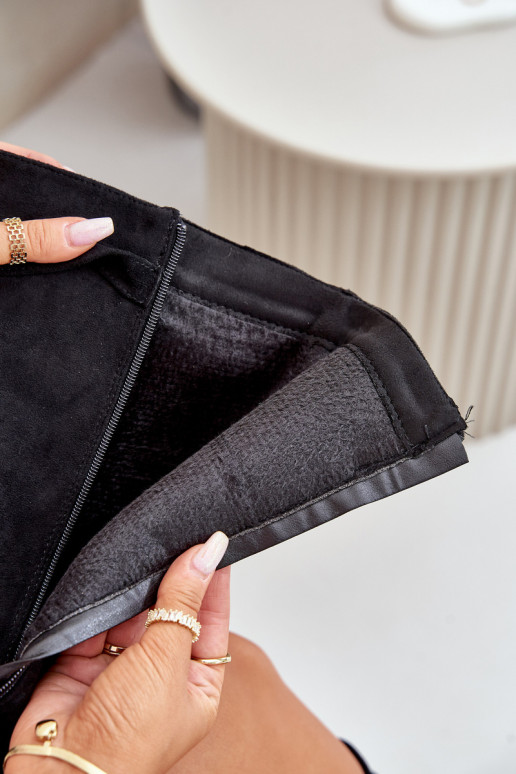 naiste pika säärega saapad Eco SuedeosisseeINysisseiniętą Cholesisseką kõrge jämeda kontsaga msuud Bralise