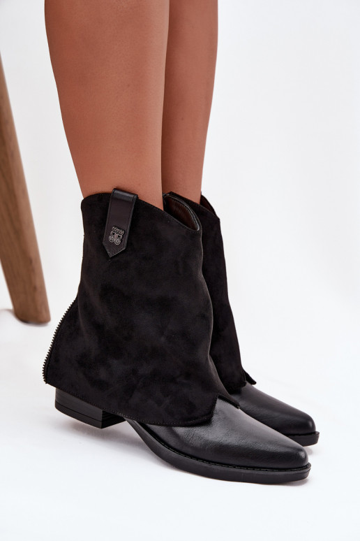 voodriga kauboistiilis saapad kõrge jämeda kontsaga msuud Sylvette