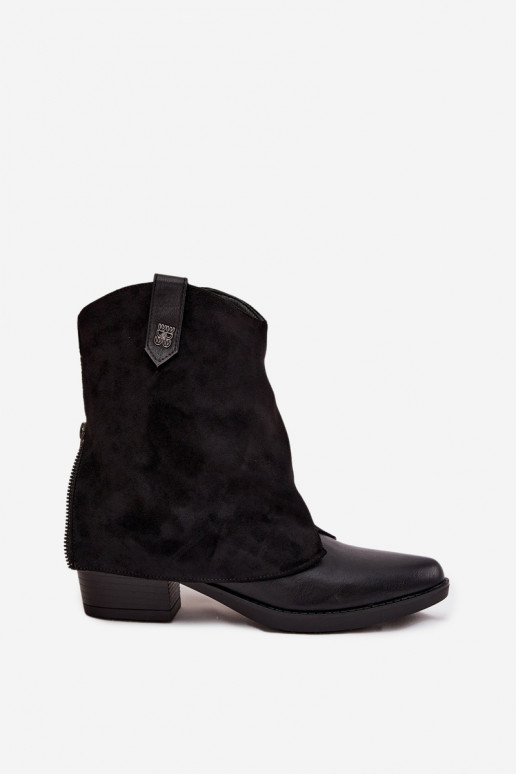 voodriga kauboistiilis saapad kõrge jämeda kontsaga msuud Sylvette