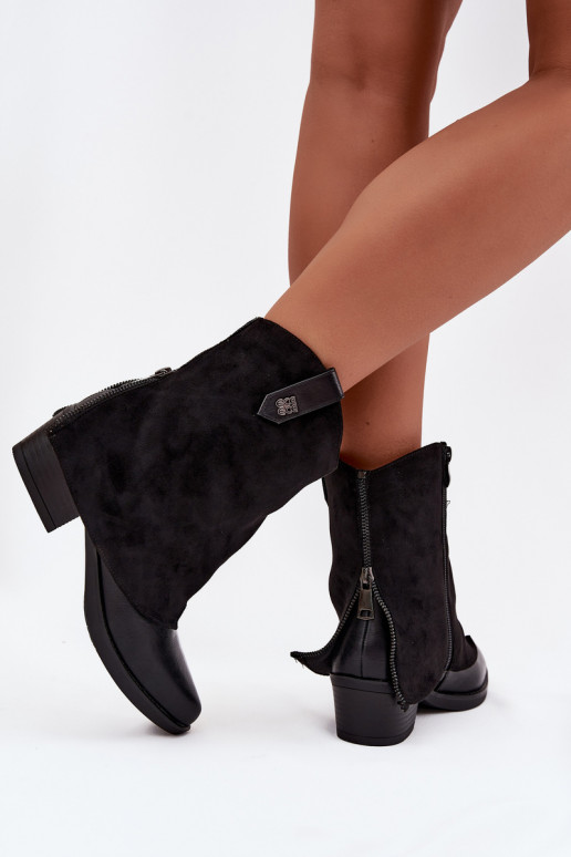 voodriga kauboistiilis saapad kõrge jämeda kontsaga msuud Sylvette