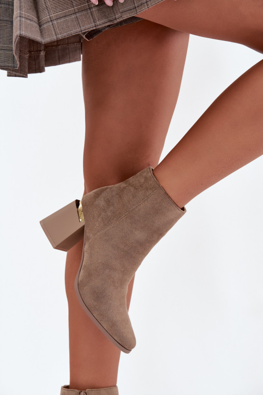 voodriga Pealiste poolsaapadEco Suedeu beeži värvi Brivelle