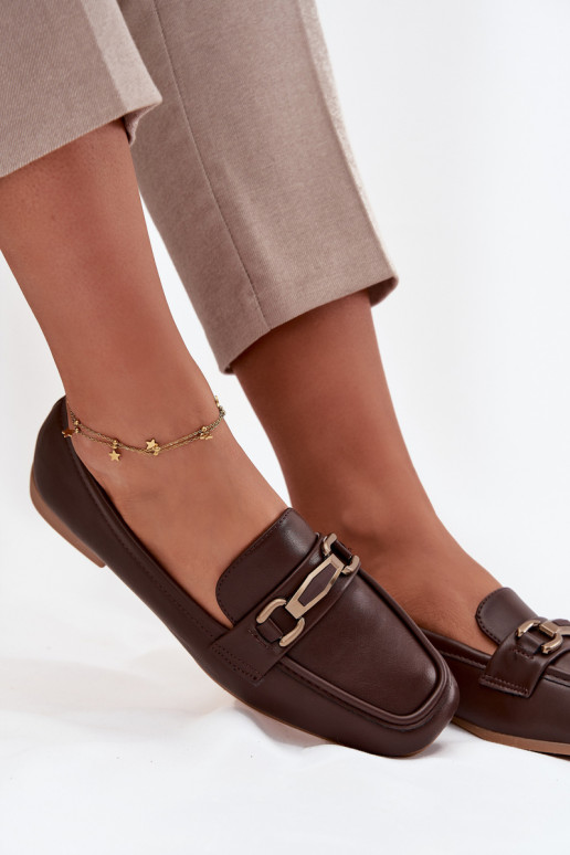 jalatsid Mokassiinid Pealiste omad kaunistustega pruunid värvi Priscelle