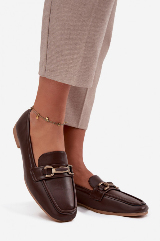 jalatsid Mokassiinid Pealiste omad kaunistustega pruunid värvi Priscelle