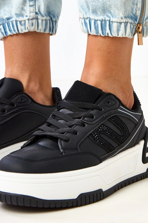 Mustad platvormi tossud tsirkoonidega... Mustad platvormi tossud tsirkoonidega...