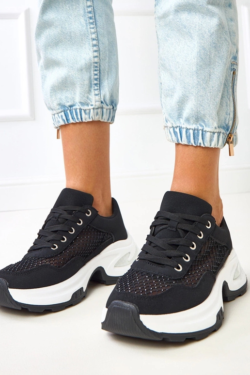 Mustad platvormi tossud tsirkoonidega... Mustad platvormi tossud tsirkoonidega...