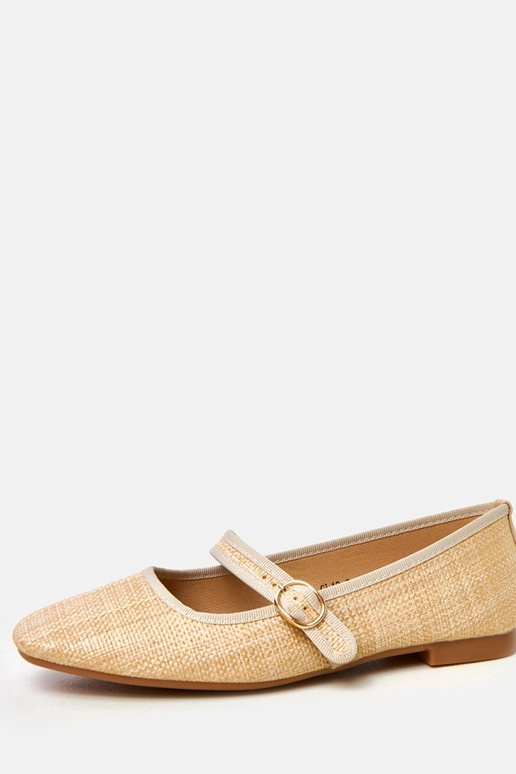 Kreemivärvi punutud baleriinad...