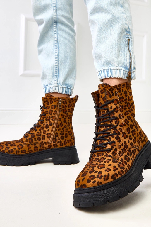 Ruskeat nilkkurit leopardikuviolla, Espe Ruskeat nilkkurit leopardikuviolla, Espe