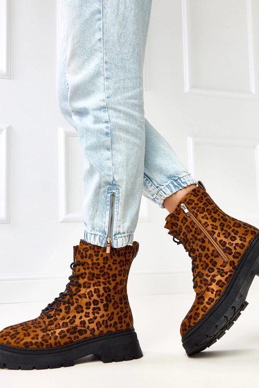 Ruskeat nilkkurit leopardikuviolla, Espe Ruskeat nilkkurit leopardikuviolla, Espe