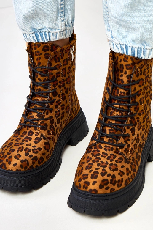 Ruskeat nilkkurit leopardikuviolla, Espe Ruskeat nilkkurit leopardikuviolla, Espe