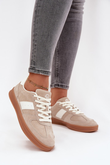seemisnakhsed Sneakers tüüpi jalanõud Pealiste omad Vinceza 14029 beeži värvi 2
