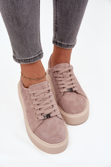 seemisnakhsed Sneakers tüüpi jalanõud Pealiste omad platvormiga Vinceza 79578 beeži värvi