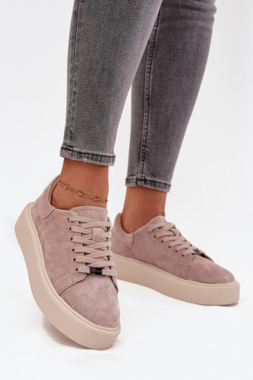 seemisnakhsed Sneakers tüüpi jalanõud Pealiste omad platvormiga Vinceza 79578 beeži värvi 2