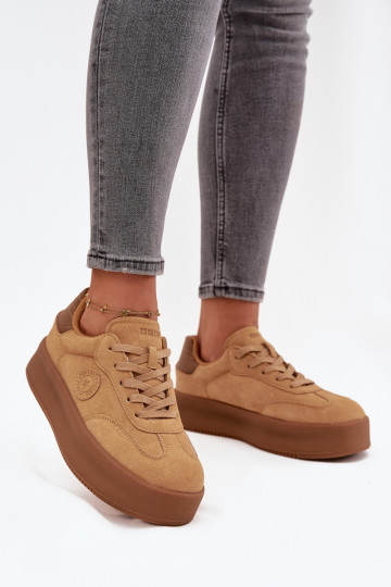 Sneakers tüüpi jalanõud Pealiste omad platvormiga Big Star SS274762 pruunid värvi 2