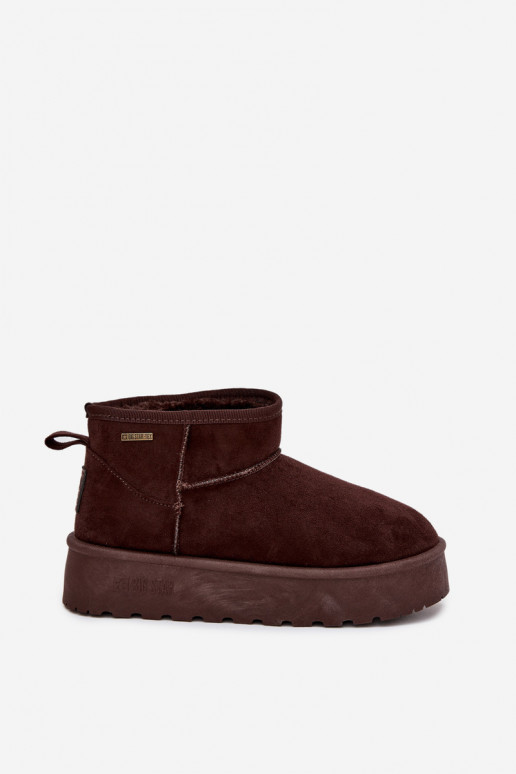 Sellel ondal nööpidega lumesaapad platvormiga Big Star OO274A101 Czekoladosissee