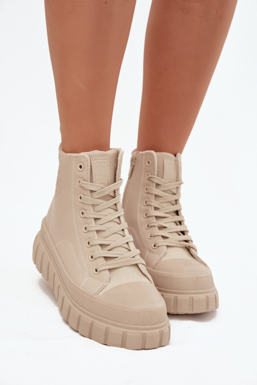 voodriga naiste saapad platvormiga eko-nahast Big Star SS274535 beeži värvi voodriga naiste saapad platvormiga eko-nahast Big Star SS274535 beeži värvi