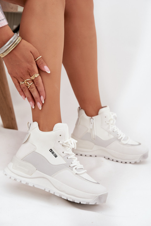 spordijalatsid Pealiste omad platvormiga Big Star SS274510 valget värvi spordijalatsid Pealiste omad platvormiga Big Star SS274510 valget värvi