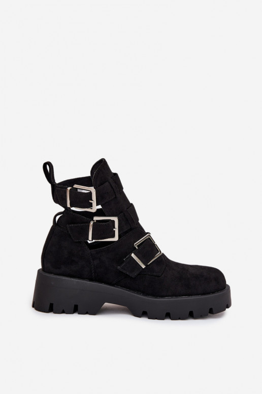 Pealiste poolsaapad Triipudega I Hõbedat värvimi neetide ja pandlagami msuud Helisse