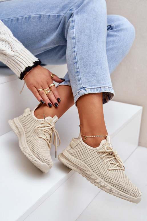 Võrk Slip-on spordijalatsid Pealiste omad beeži värvi Harice Võrk Slip-on spordijalatsid Pealiste omad beeži värvi Harice