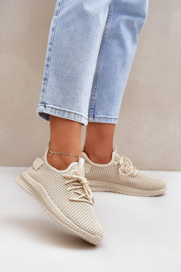 Võrk Slip-on spordijalatsid Pealiste omad beeži värvi Harice